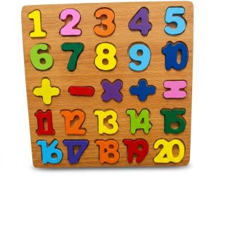 Encastre  Numeros Del 1 Al 20 Y Simbolos