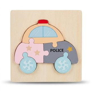 Rompecabeza Auto Policia Pastel