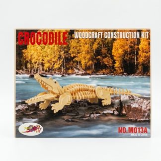 Rompecabeza de madera 3D incial cocodrilo