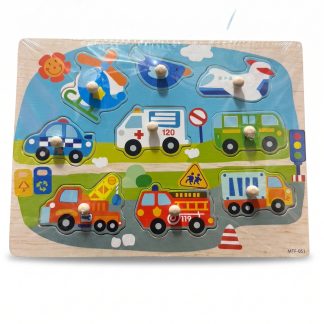 Juego De Encaje Didáctico Con Agarre De Madera Transporte